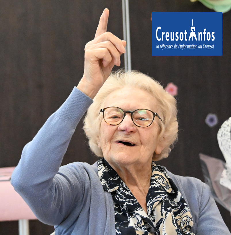 Alice Champay, 106 ans, doyenne du Creusot, lance à Charles Landre : «Comme vous êtes beau